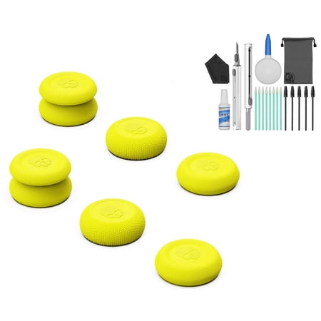 Restored Skin, CQC and FPS Thumb Grips Joystick Cap Analog Stick Cover for Xbox Controller- Cyberpunk Yellow, Set of 6 BOLT AXTION Bundle (Refurbished)