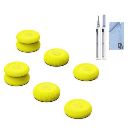 Restored Skin, CQC and FPS Thumb Grips Joystick Cap Analog Stick Cover for Xbox Controller- Cyberpunk Yellow, Set of 6 BOLT AXTION (Refurbished)