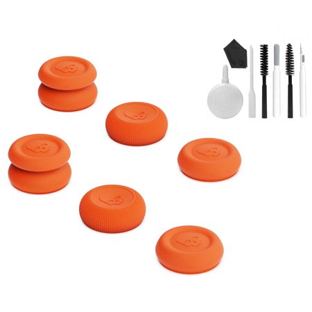 Restored Skin, CQC and FPS Thumb Grips Joystick Cap Analog Stick Cover for Xbox [XSX/XB1] Controller- Candy Orange, Set of 6 BOLT AXTION (Refurbished)