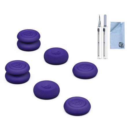 Restored Skin, CQC and FPS Thumb Grips Joystick Cap Analog Stick Cover for Xbox [XSX/XB1] Controller- Galactic Purple, Set of 6 BOLT AXTION Bundle (Refurbished)