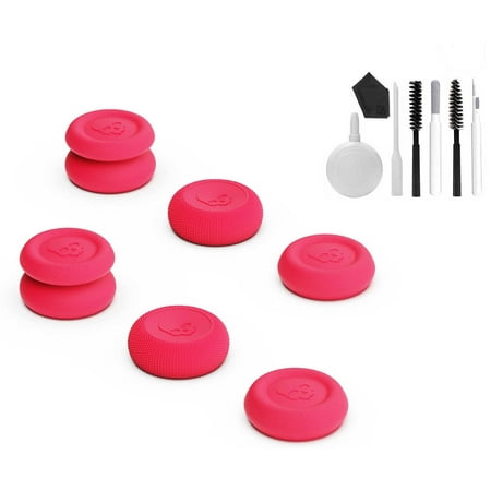 Restored Skin, CQC and FPS Thumb Grips Joystick Cap Analog Stick Cover for Xbox [XSX/XB1] Controller- Neon Pink, Set of 6 BOLT AXTION (Refurbished)