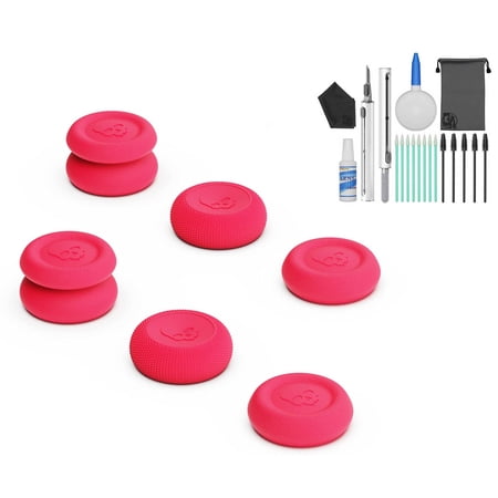 Restored Skin, CQC and FPS Thumb Grips Joystick Cap Analog Stick Cover for Xbox [XSX/XB1] Controller- Neon Pink, Set of 6 BOLT AXTION (Refurbished)