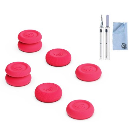 Pre-Owned Skin, CQC and FPS Thumb Grips Joystick Cap Analog Stick Cover for Xbox [XSX/XB1] Controller- Neon Pink, Set of 6 BOLT AXTION (Refurbished: Like New)