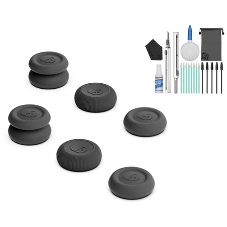 Restored Skin, CQC and FPS Thumb Grips Joystick Cap Analog Stick Cover for Xbox Controller- Black, Set of 6 BOLT AXTION (Refurbished)