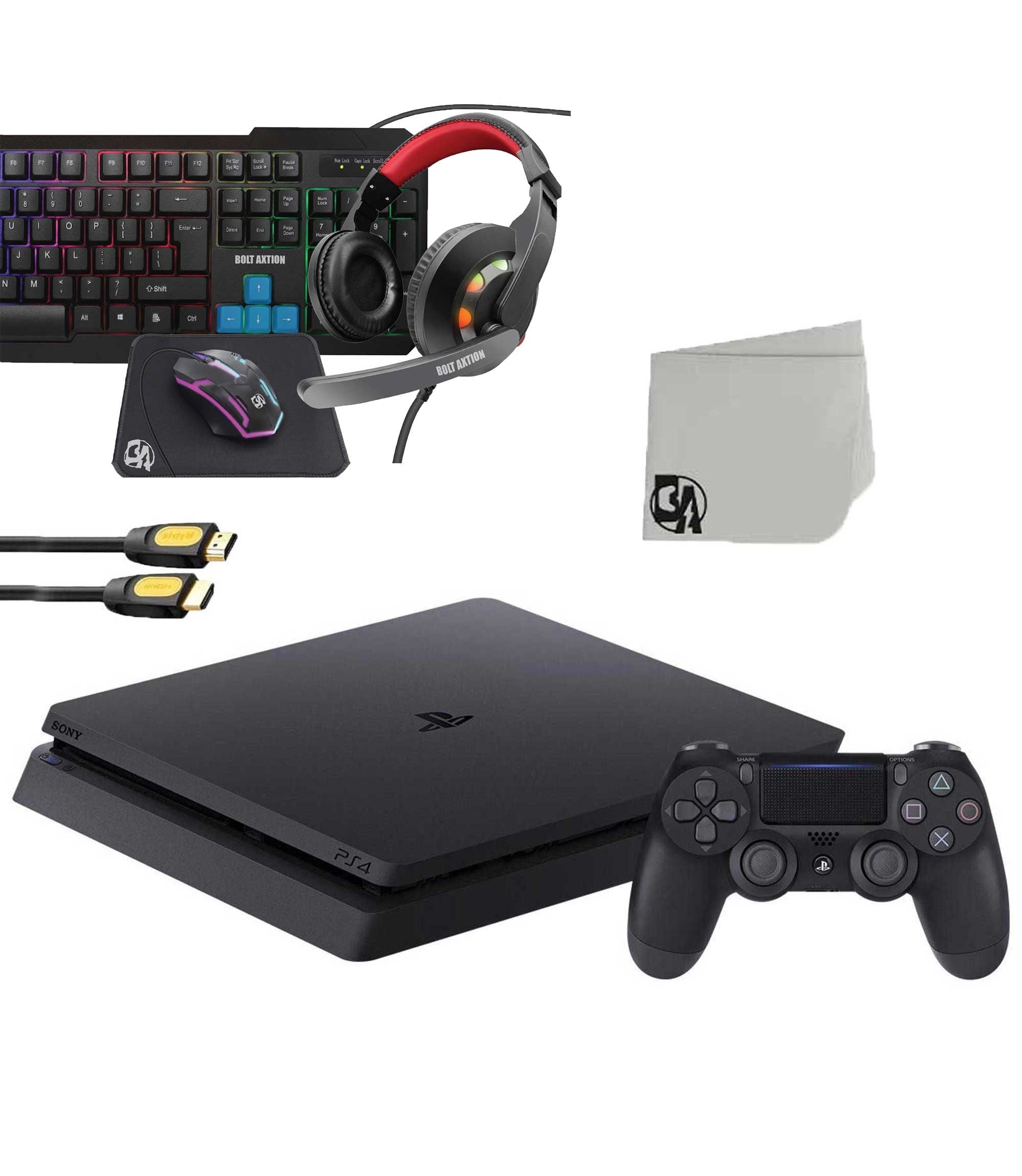 Sony PS4 Slim 500GB Gaming Console Black with BOLT Palestine Ubuy