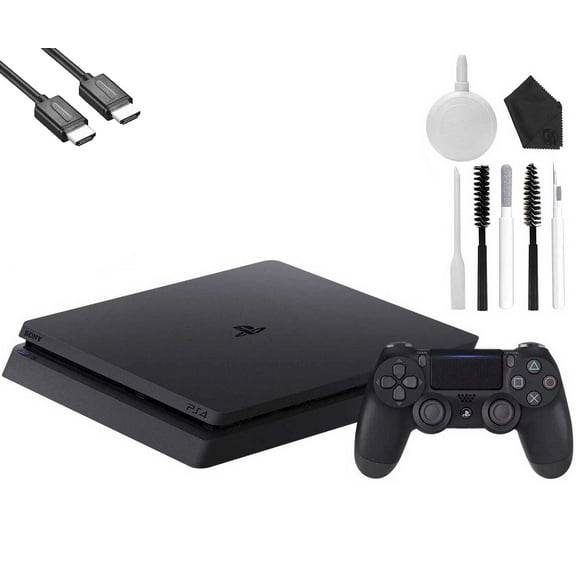 Pre-Owned Sony 2215B PlayStation 4 Slim 1TB Gaming Console Black, HDMI Cable With Cleaning Kit ( )