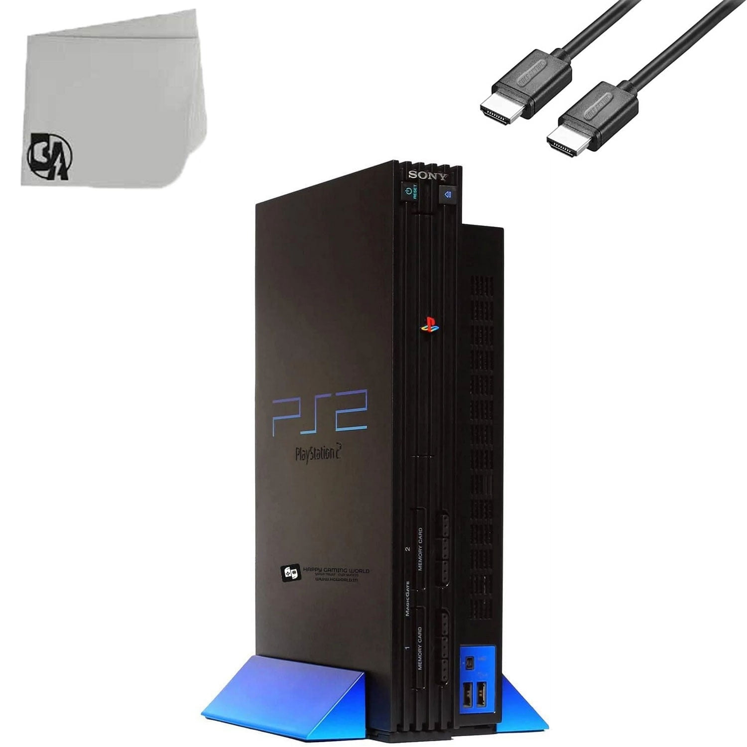 Pre-Owned Sony PlayStation 2 Fat Black Gaming Console with HDMI Cable BOLT AXTION ( )