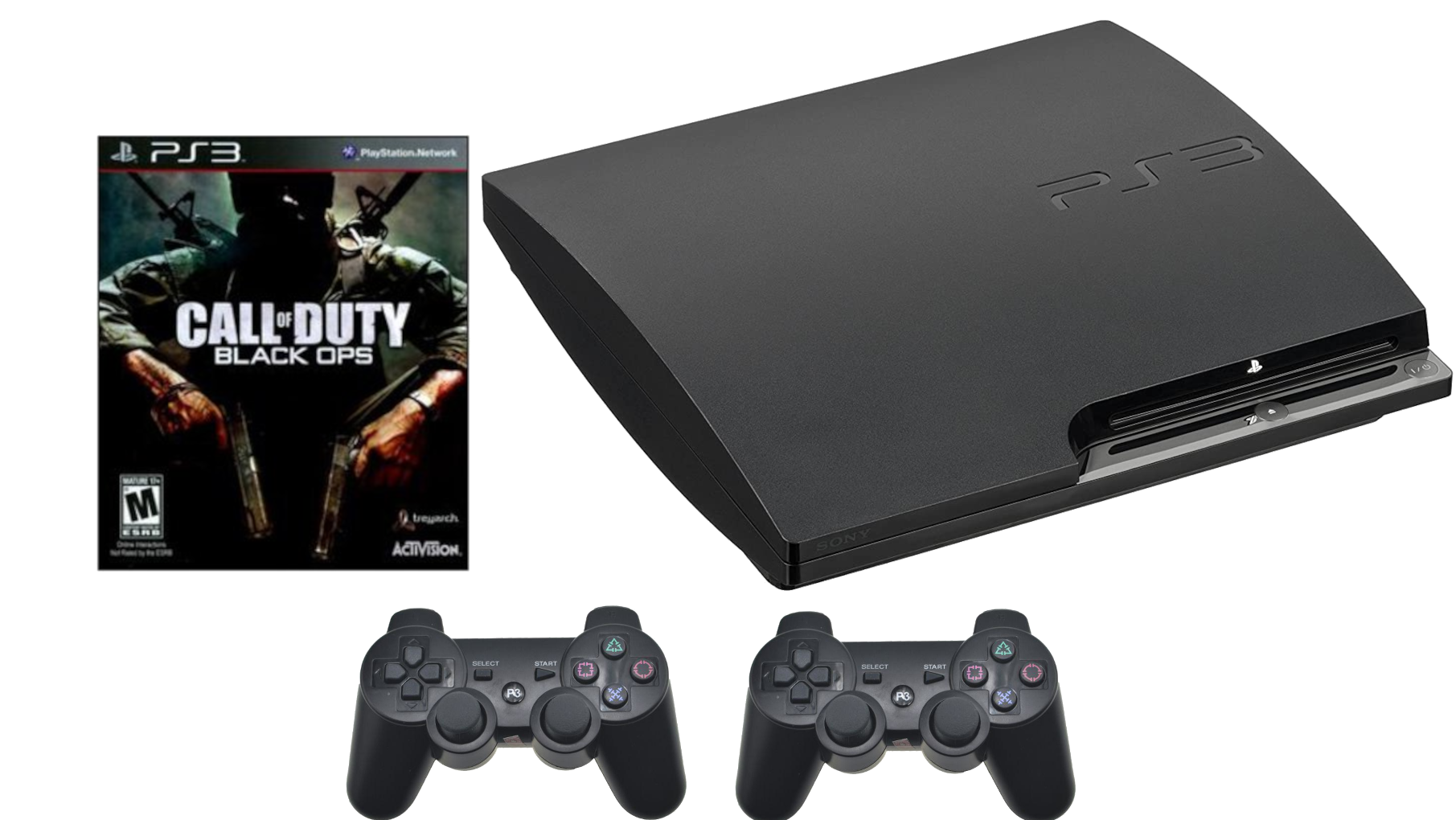 Consola Sony PlayStation 3 PS3 Slim 250 GB, paquete Black Ops (Usada)
