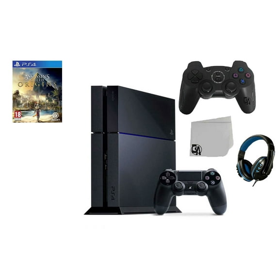Pre-Owned Sony PlayStation 4 500GB Gaming Console Black 2 Controller Included with Assassin's Creed Origins BOLT AXTION Bundle ( )