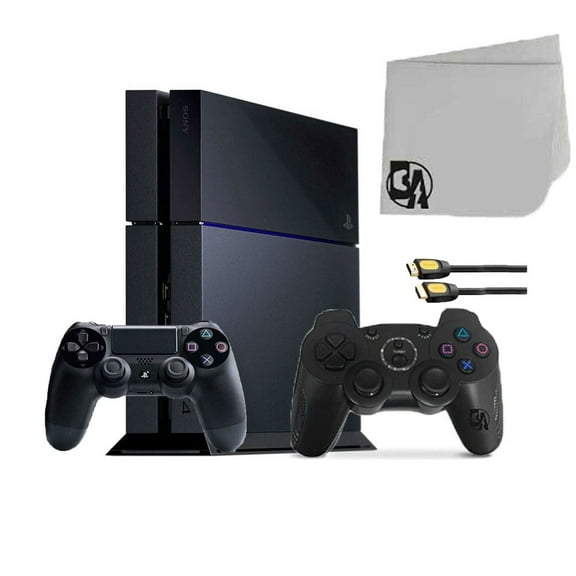 Restored Sony PlayStation 4 500GB Gaming Console Black 2 Controller Included BOLT AXTION Bundle (Refurbished)