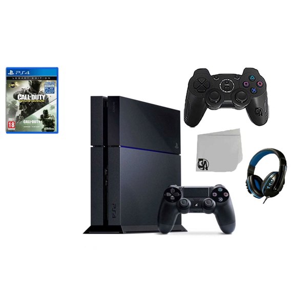 Restored BOLT AXTION Sony PlayStation 4 500GB Gaming Console with 2 Controllers, Call of Duty Infinite Warfare, Black, 1, 1, 1