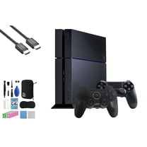 Pre-Owned Sony PlayStation 4 500GB Gaming Console Black HDMI Cable 2 Controller with BOLT AXTION Cleaning Kit Bundle ( )