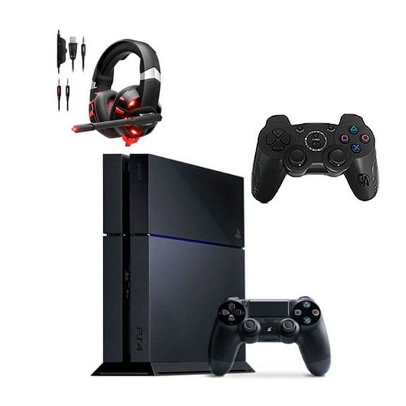 Pre-Owned Sony PlayStation 4 500GB with BOLT AXTION Headset, Black :