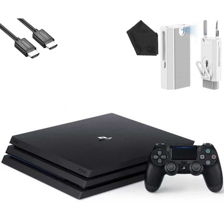 Pre-Owned Sony PlayStation 4 PRO 1TB Gaming Console Black, HDMI Cable With Cleaning Kit (Refurbished: Like New)