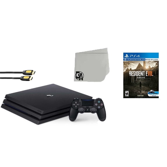 Pre-Owned Sony PlayStation 4 PRO 1TB Gaming Console Black with Resident Evil 7 BOLT AXTION Bundle