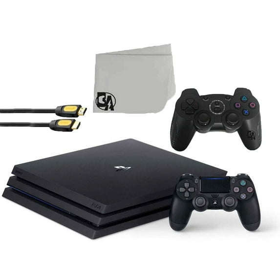 Pre-Owned Sony PlayStation 4 Pro 1TB Gaming Console Black 2 Controller Included BOLT AXTION Bundle