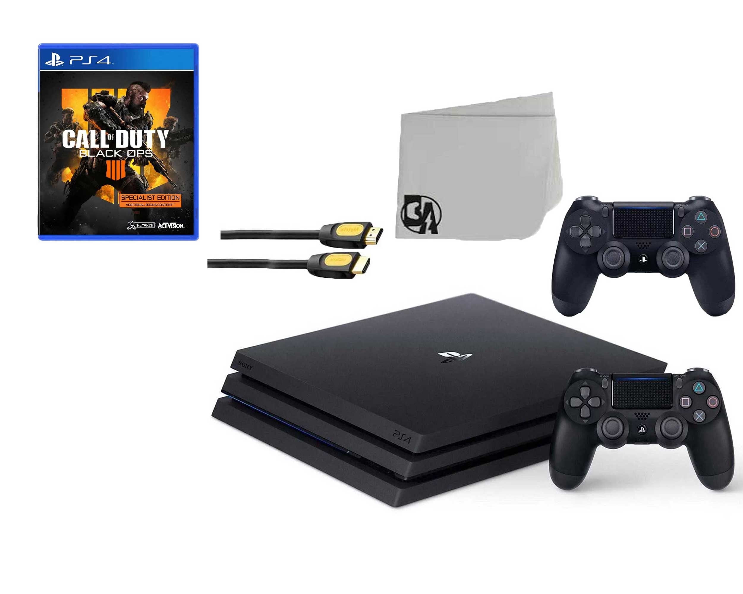 Pre-Owned Sony PlayStation 4 Pro 1TB Gaming Console Black 2 Controller ...