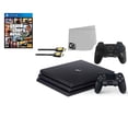 thumbnail image 1 of Pre-Owned Sony PlayStation 4 Pro 1TB Gaming Console Black 2 Controller Included with Grand Theft Auto V BOLT AXTION Bundle, 1 of 1