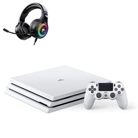 Pre-Owned Sony PlayStation 4 Pro Glacier 1TB Gaming Consol White Included BOLT AXTION (Refurbished: Like New)