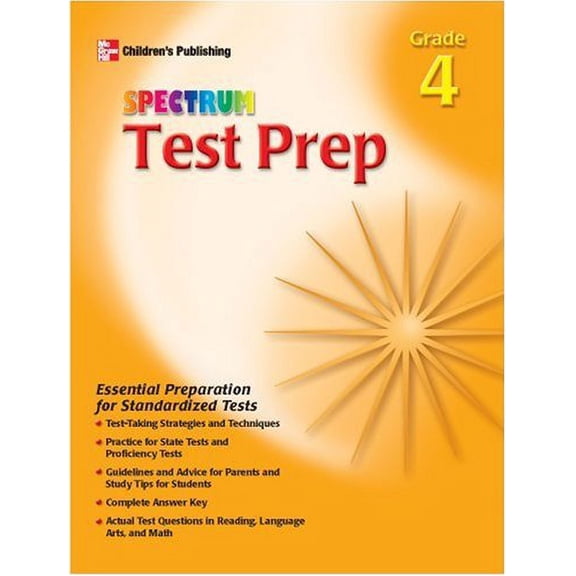 Pre-Owned Pre-Owned Spectrum Test Prep Grade 4: Test Preparation for: Reading, Language, Math Paperback
