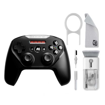 Restored SteelSeries - Nimbus+ Wireless Gaming Controller for Apple iOS, iPadOS, tvOS Devices - Black With Cleaning Electric kit Bolt Axtion (Refurbished)