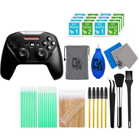 Pre-Owned SteelSeries - Nimbus+ Wireless Gaming Controller for Apple iOS, iPadOS, tvOS Devices - Black With Cleaning Manual Kit Bolt Axtion Bundle
