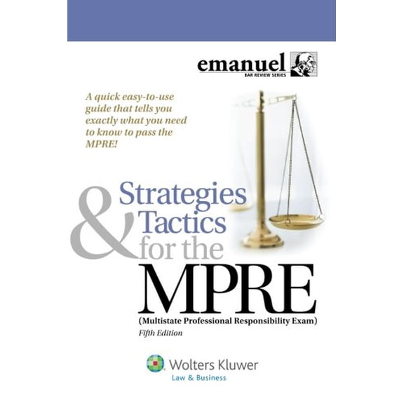 Pre-Owned Strategies & Tactics for the Mpre Multistate Professional Responsibility Exam (Emanuel Bar Review) (Paperback) 1454828080 9781454828082