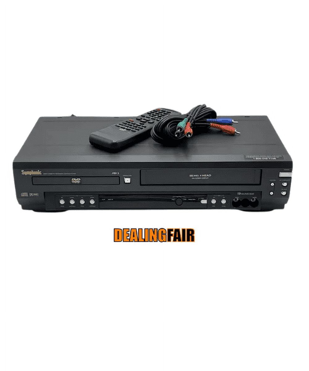 Pre-Owned Symphonic WF803 DVD VCR Combo Player w/ Original Remote, Manual,  A/V Cables & HDMI Converter