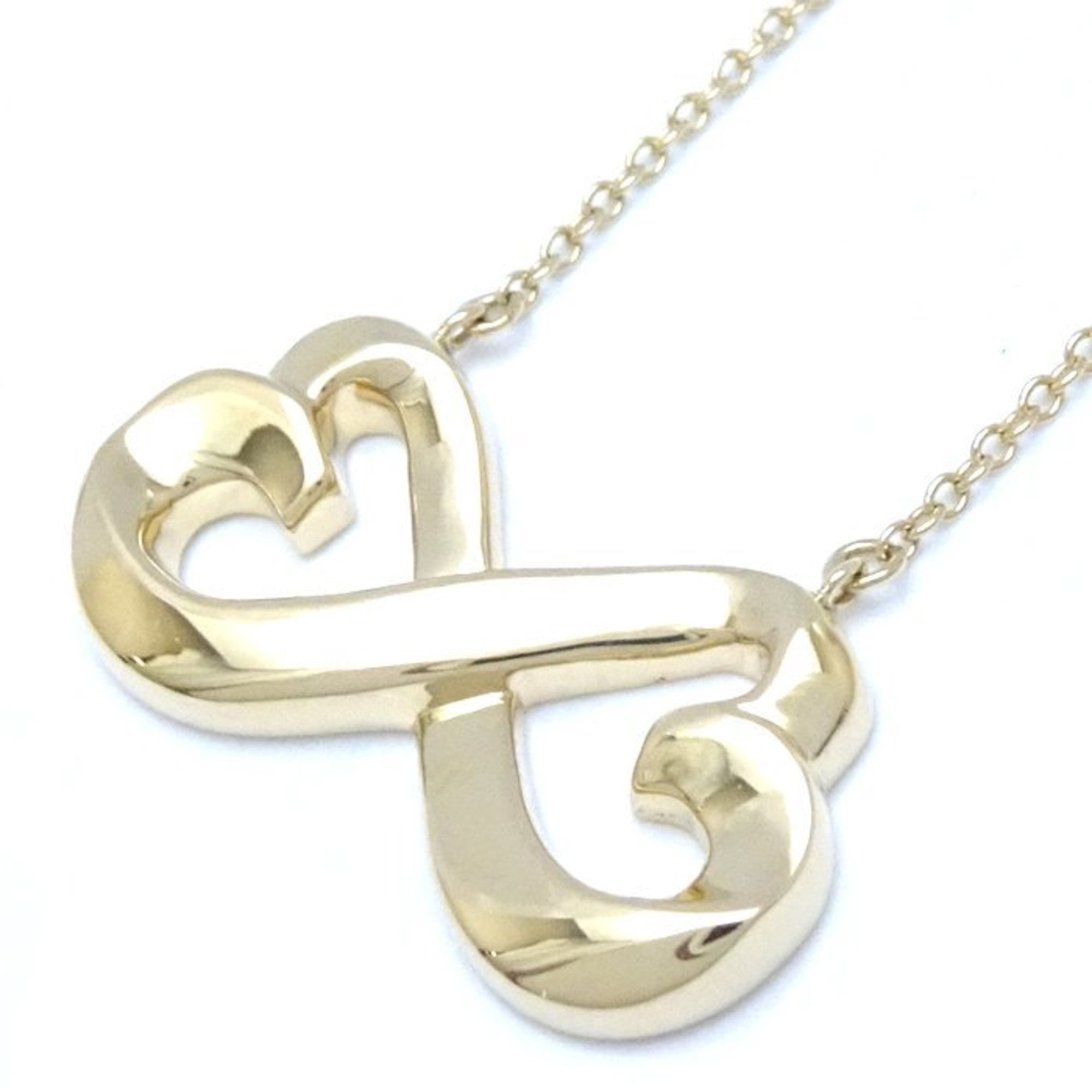 Pre-Owned TIFFANY&Co. Tiffany Double Loving Heart Necklace Paloma 