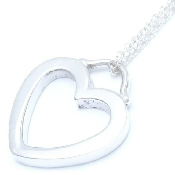 Pre-Owned TIFFANY&Co. Tiffany Open Heart Necklace Silver 925 291455 (Good)