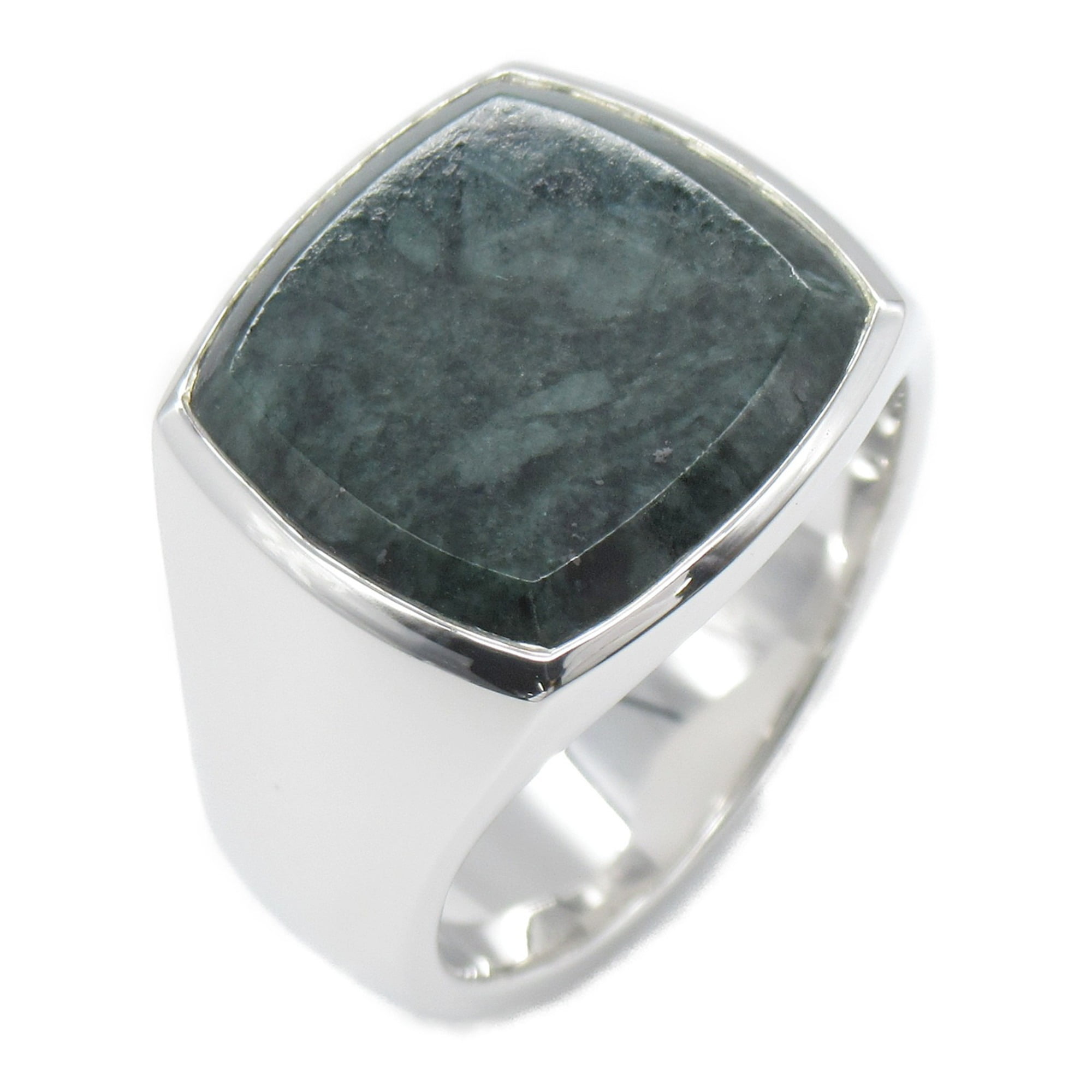 Pre-Owned TOM WOOD cushion green marble ring Ring Green Silver925 Green  (New) - Walmart.com