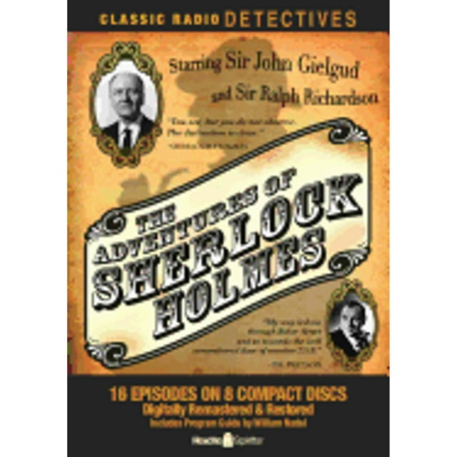 Pre-Owned The Adventures of Sherlock Holmes (Audiobook) by Sir John Gielgud, Dr. Ralph Richardson, William Nadel
