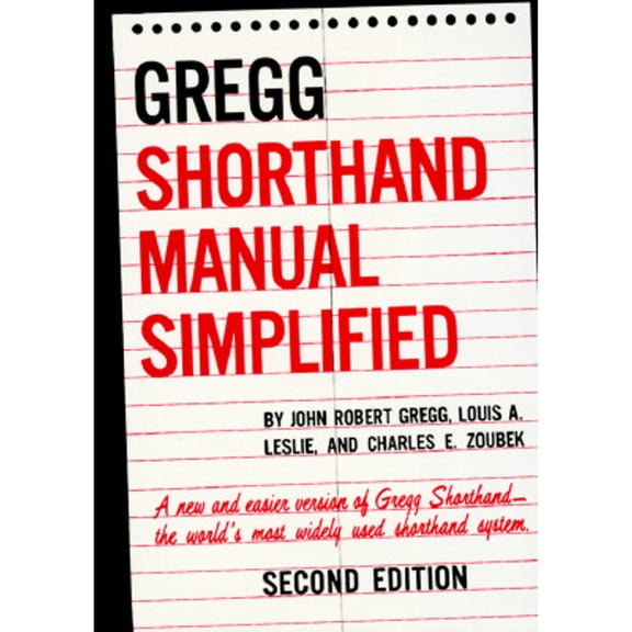 Pre-Owned The Gregg Shorthand Manual Simplified (Hardcover 9780070245488) by John Gregg, Louis Leslie, Charles Zoubek