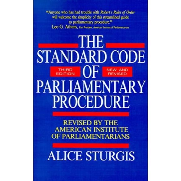 Pre-Owned The Standard Code of Parliamentary Procedure (Paperback) 0070625220 9780070625228