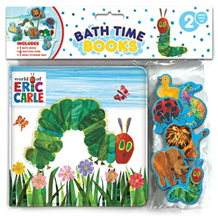 Pre-Owned The World of Eric Carle Bath Time Books - Activity Books for kids, Bath book, 6 Padded suction cups, 1 Mesh bag, 9782764350751, 2764350759, Paperback, Kids Edition edition