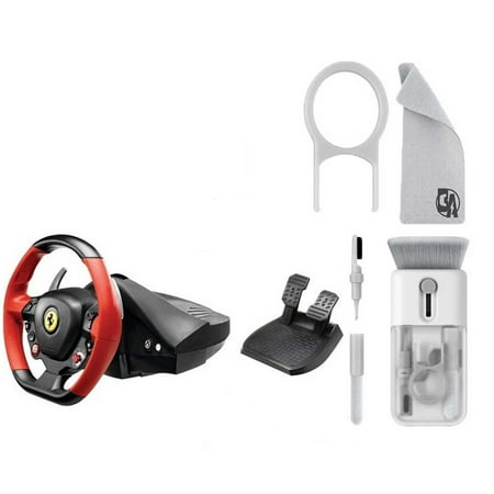 Pre-Owned Thrustmaster - Ferrari 458 Spider Racing Wheel for Xbox One - Black/Red/Yellow With Cleaning Electric kit Bolt Axtion Bundle (Refurbished: Like New)