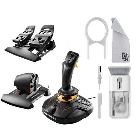 Pre-Owned Thrustmaster - T.16000M FCS Flight Pack - Black With Cleaning Electric kit Bolt Axtion Bundle