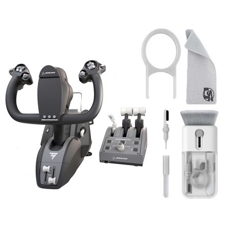 Pre-Owned Thrustmaster - TCA Yoke Pack Boeing Edition for Xbox Series X|S, Xbox One, PC With Cleaning Electric kit Bolt Axtion Bundle (Refurbished: Like New)