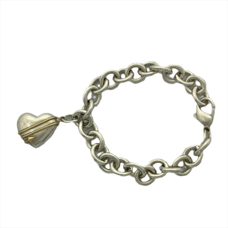 Pre Owned Tiffany Co. Heart Arrow Bracelet K18 SV925 Gold Silver 16.5cm Good Walmart