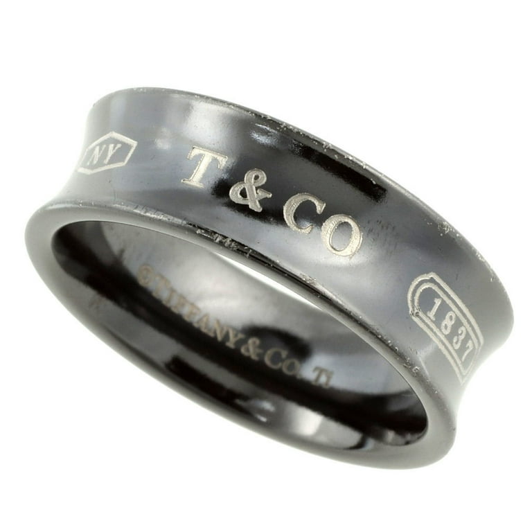 Pre-Owned Tiffany TIFFANY & Co. 1837 ring titanium black No. 17.5 (Good) 