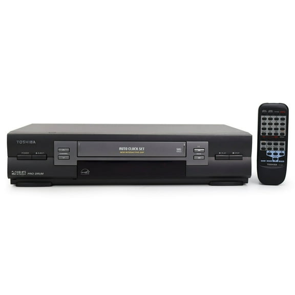 Pre-Owned Pre-Owned Toshiba w-603 Stereo Pro Drum VHS VCR VHS Player with Remote & Cables (Good)