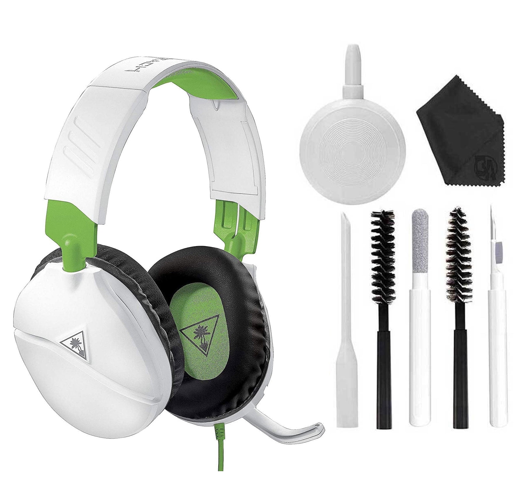 Pre Owned Turtle Beach Recon 70 Gaming Headset White Green With Cleaning Kit BOLT AXTION Bundle Refurbished Like New Walmart