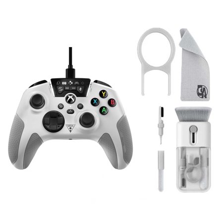 Pre-Owned Turtle Beach - Recon Controller Wired Controller for Xbox Series X, Xbox Series S, & Windows PCs with Remappable Buttons - White With Cleaning Electric kit Bolt Axtion Bundle