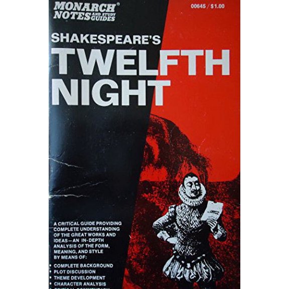 Pre-Owned Monarch Notes on Shakespeare's Twelfth Night (Hardcover) 9780671006457