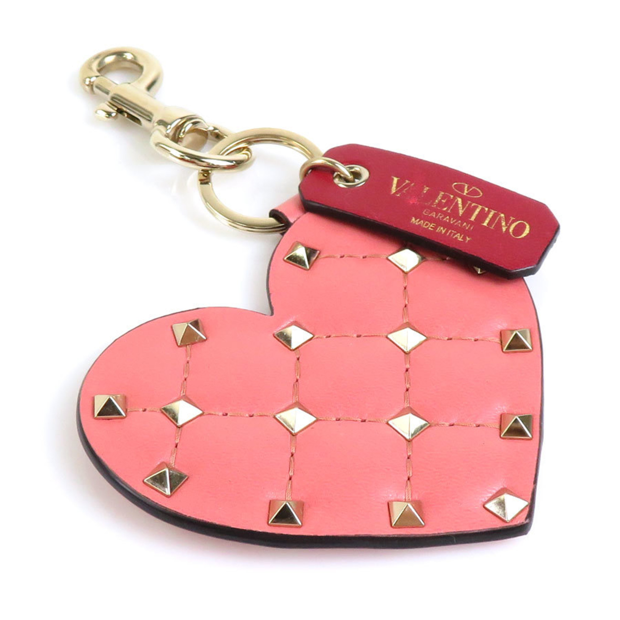 Pre-Owned Valentino Garavani charm leather pink ladies (Good 