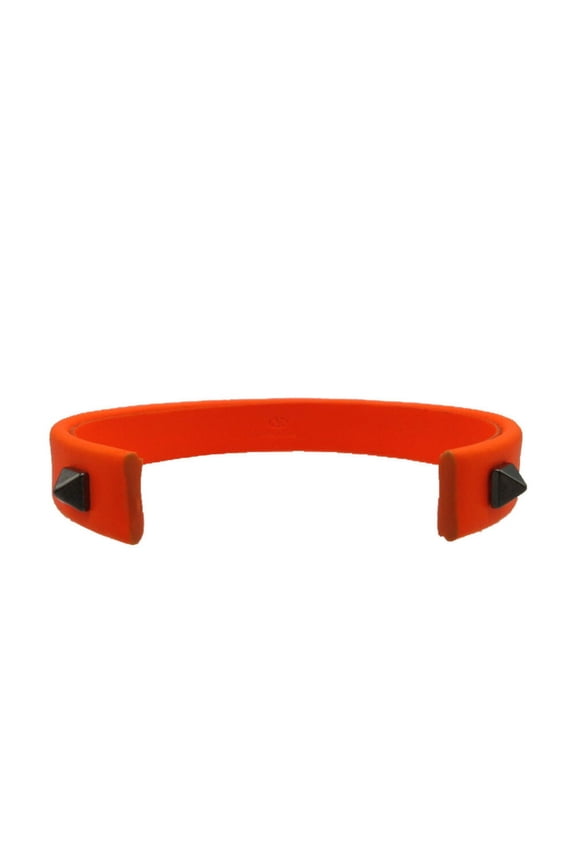 Pre-Owned Valentino Stud Bangle Rubber Orange VALENTINO (Good)