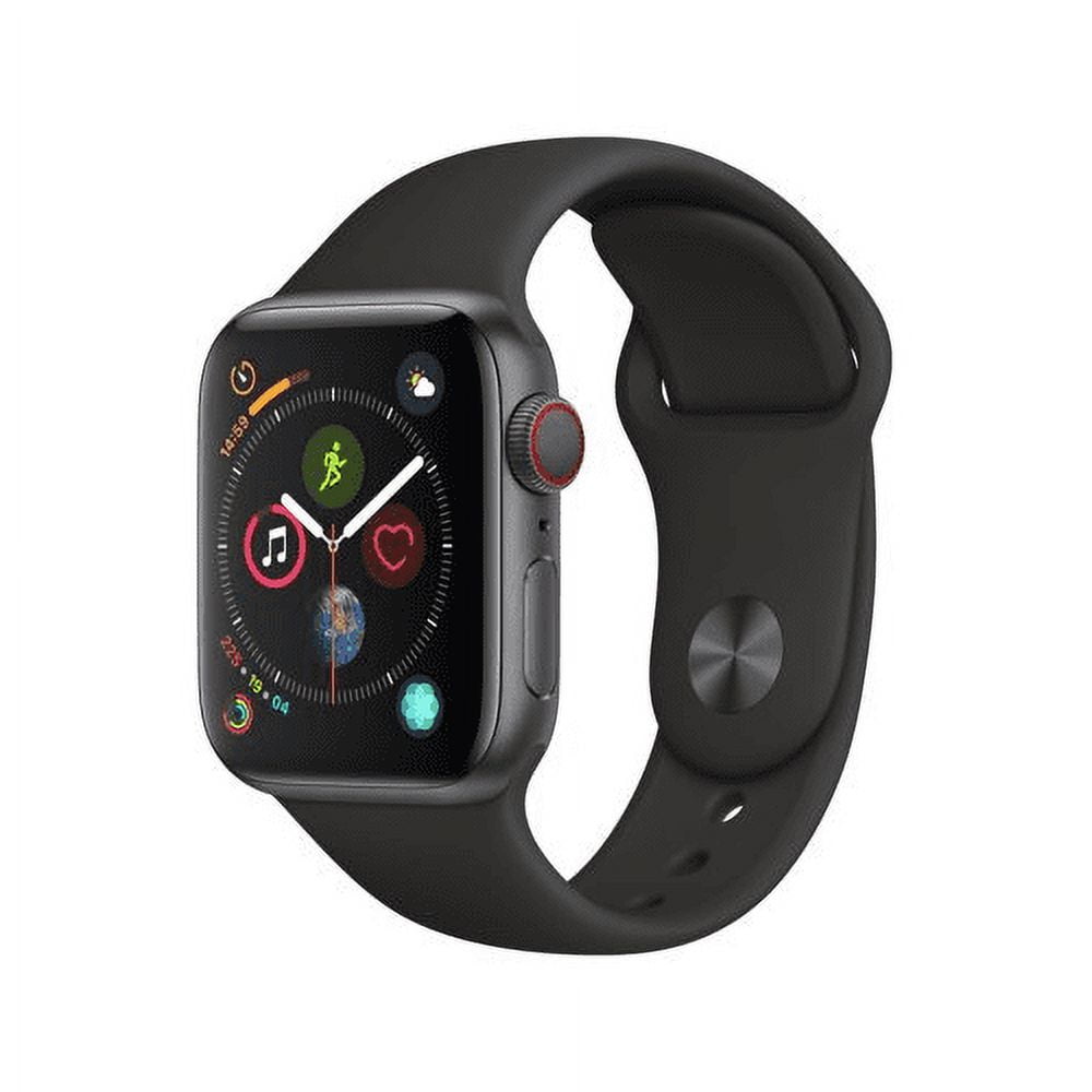 Pre-Owned Watch Series 4 44mm Space Gray Aluminum Case Black Sport Band GPS + Cellular MTUW2LL/A
