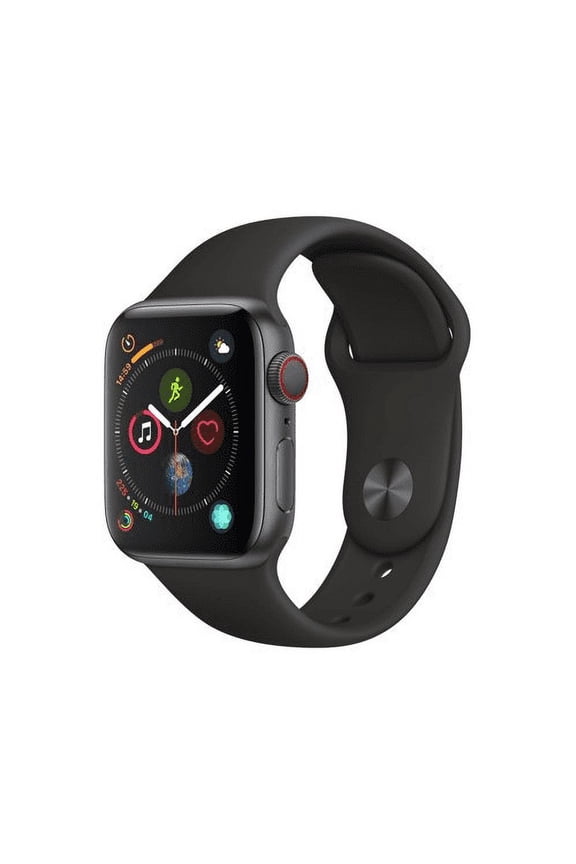 Pre-Owned Watch Series 4 44mm Space Gray Aluminum Case Black Sport Band GPS + Cellular MTUW2LL/A