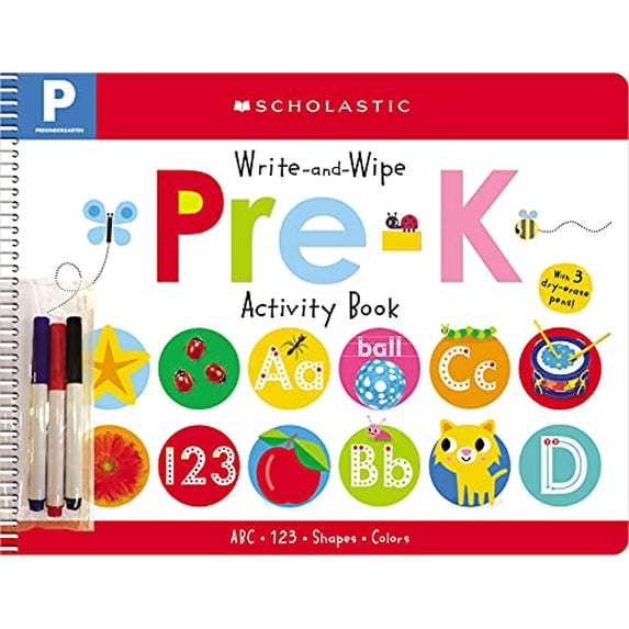 Pre-Owned Write-And-Wipe Pre-K Activity Book (Spiral-Bound)