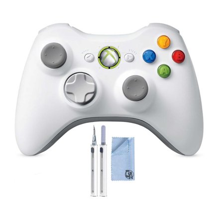 Restored Xbox 360 Wireless Controller - White for PC BOLT AXTION Bundle (Refurbished)